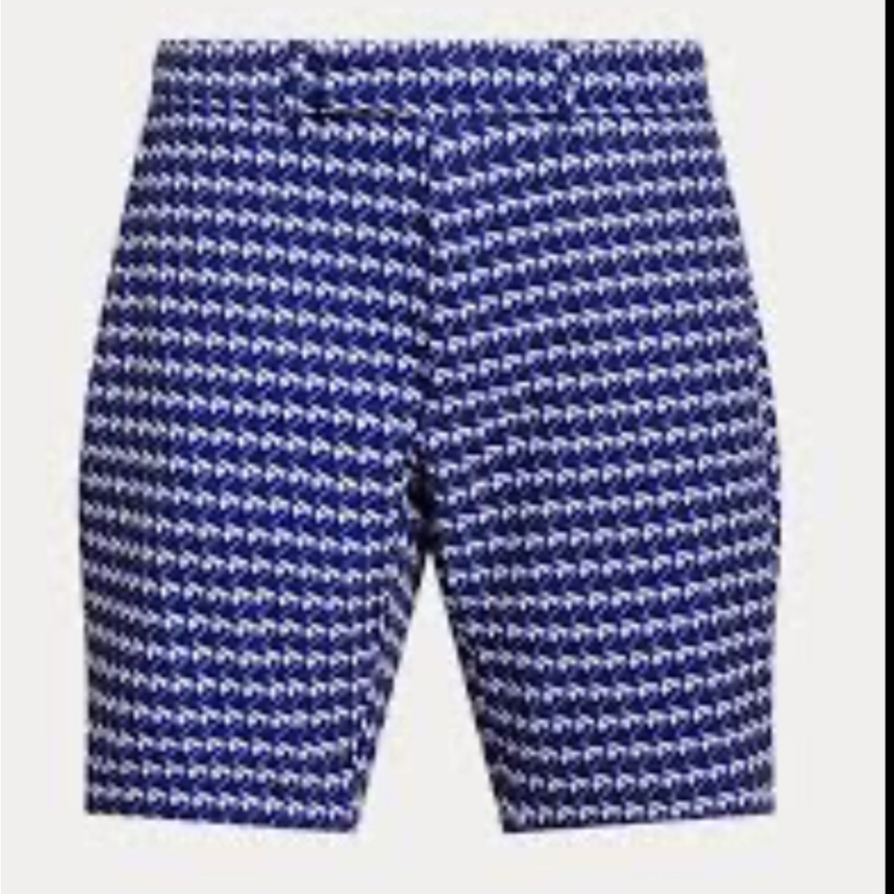 NWT RLX Ralph Lauren Blue and White Patterned Men Plus Shorts Size 42